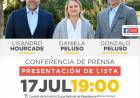 Presentación de la lista oficialista que encabezan Lisandro Hourcade y Daniela Peluso