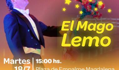 EL SHOW DEL MAGO LEMO ESTE MARTES VACACIONES EN EMPALME 