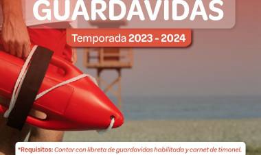 ABRIÓ LA INSCRIPCIÓN PARA GUARDAVIDAS TEMPORADA 2023-2024