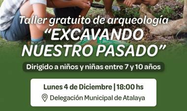 PARTICIPA DEL TALLER DE ARQUEOLOGÍA 