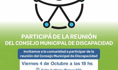 REUNION DEL CONSEJO MUNICIPAL DE DISCAPACIDAD¡¡¡
