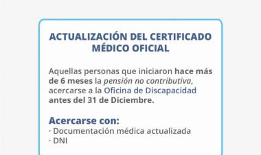 INFORMACION IMPORTANTE PENSION NO CONTRIBUTIVA