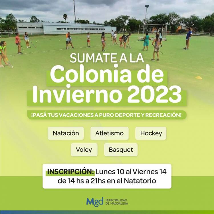 COLONIA DE INVIERNO, EN LAS VACACIONES MAGDALENENSES PARA LOS NIÑOS