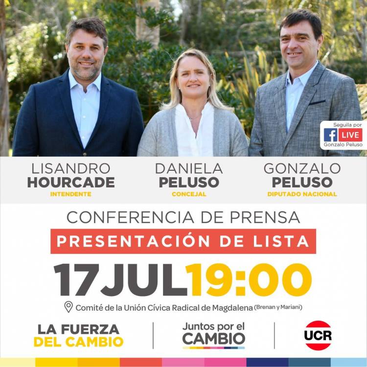 Presentación de la lista oficialista que encabezan Lisandro Hourcade y Daniela Peluso