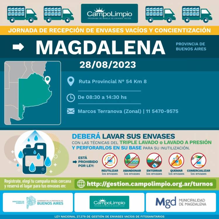 NUEVA CAMPAÑA DE RECOLECCION DE ENVASES VACIOS 