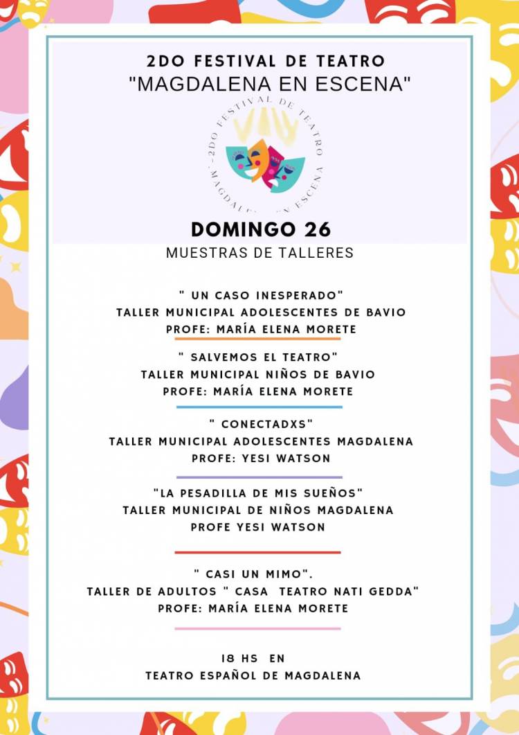2DO FESTIVAL DE TEATRO EN MAGDALENA
