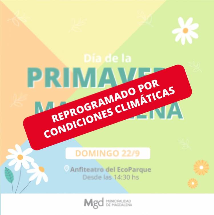 LOS FESTEJOS POR EL DIA DE LA PRIMAVERA SE HAN REPROGRAMADO