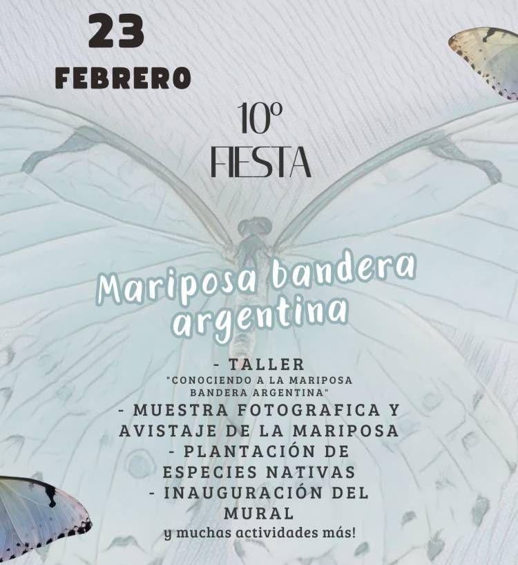 CELEBRAMOS EL DECIMO ANIVERSARIO DE NUESTRA MARIPOSA BANDERA ARGENTINA