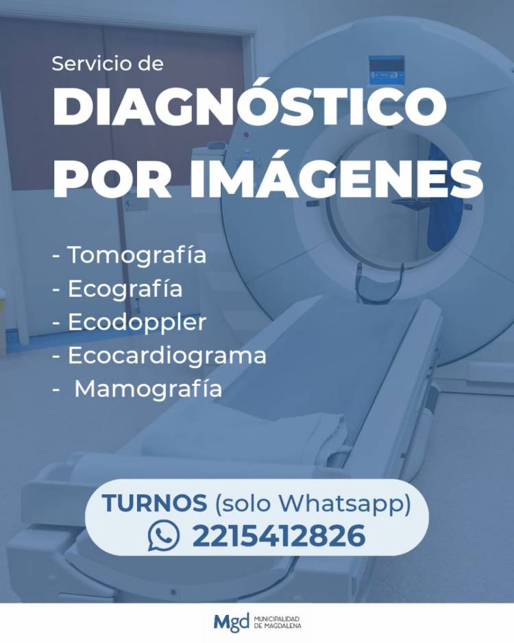 NUEVO WHATSAPP PARA TURNOS DEL SERVICIO DE DIAGNÓSTICO POR IMÁGENES DEL HOSPITAL